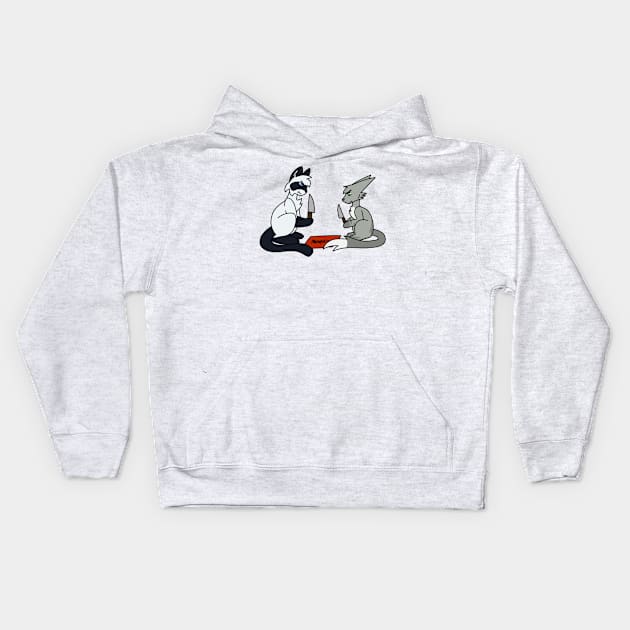 Darktail and Needletail play Knife Monopoly Kids Hoodie by ceolsonart